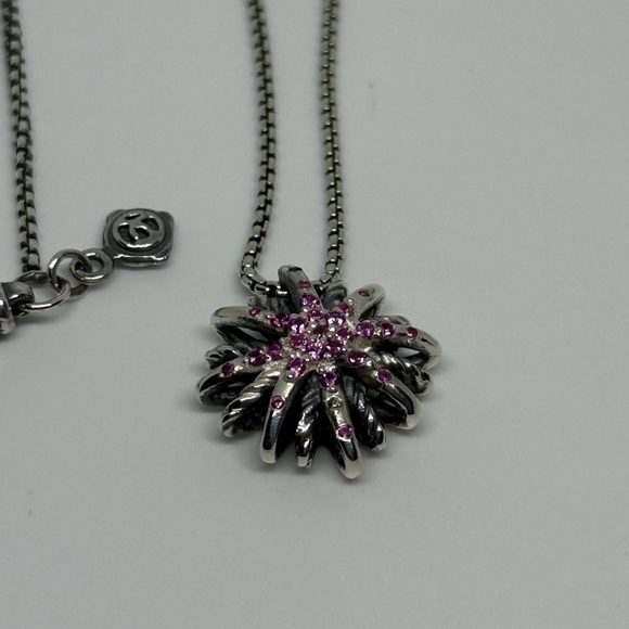 David Yurman Starburst Necklace with Pink sapphires - Picture 2 of 4